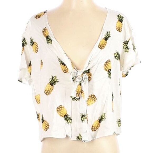 BuddyLove Havana Fluttered Sleeve Pineapple Top Sm - Picture 6 of 9
